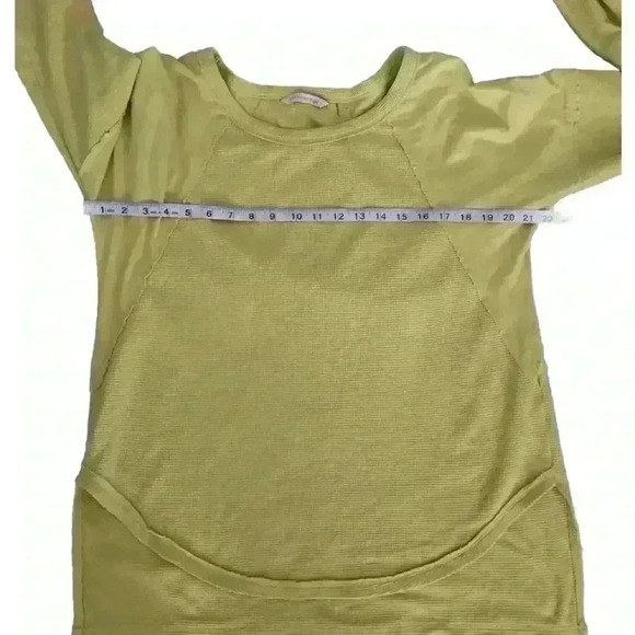 Soft Surroundings Womens Lime Green Waffle Knit Long Sleeve Tee M - Picture 14 of 15